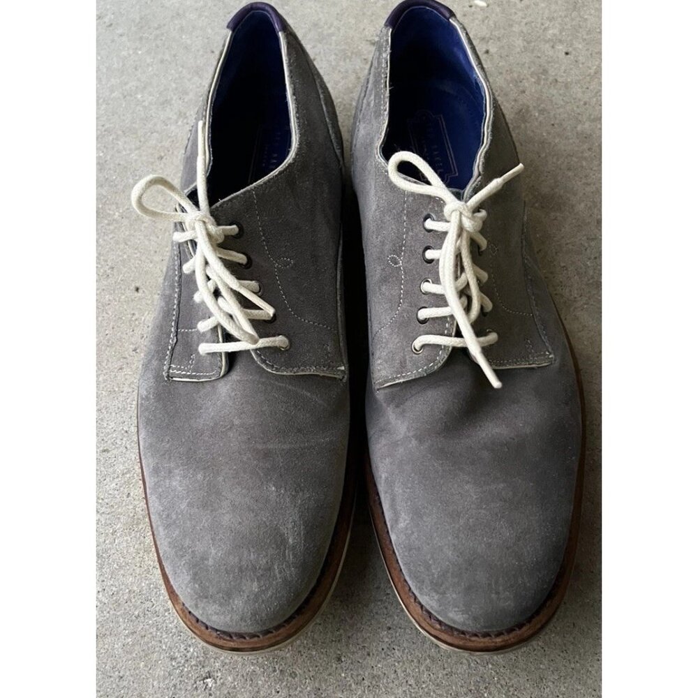 Ted Baker Men's Sz 10 Tich 3 Oxford lace Gray shoes